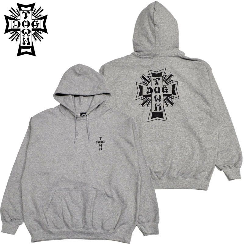 ドッグタウン DOGTOWN CROSS LOGO HOODIE(GRAY/BLACK) | 大阪心斎橋