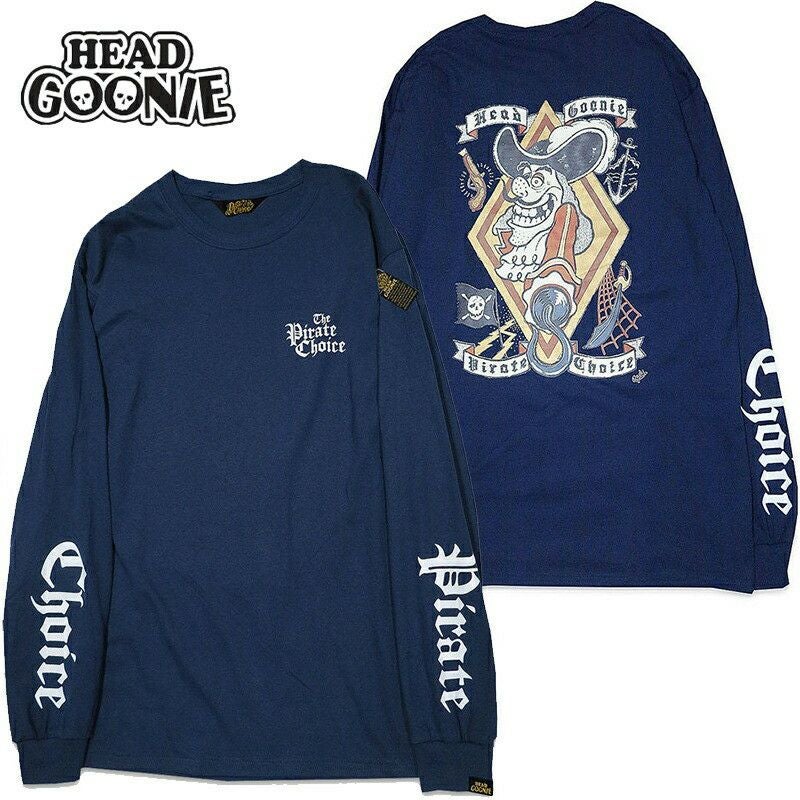 ヘッドグーニー HEADGOONIE PIRATECHOICE LONGSLEEVE T-shirts(NAVY