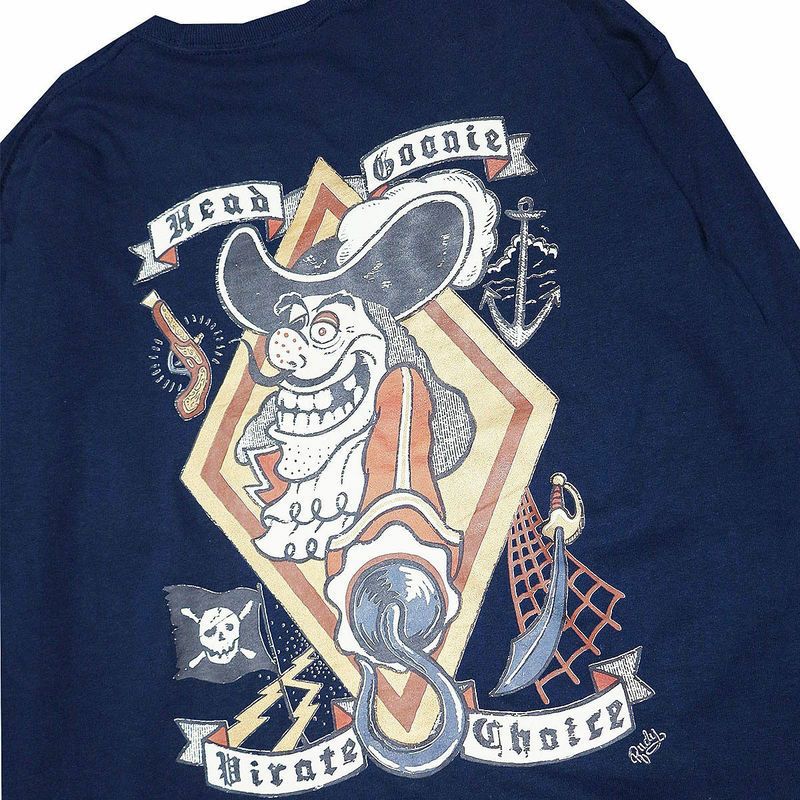 ヘッドグーニー HEADGOONIE PIRATECHOICE LONGSLEEVE T-shirts(NAVY