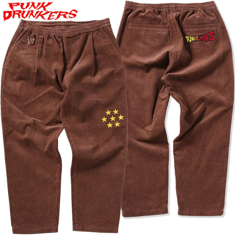 パンクドランカーズ PUNK DRUNKERS 7つ星コーデュロイパンツ(BROWN