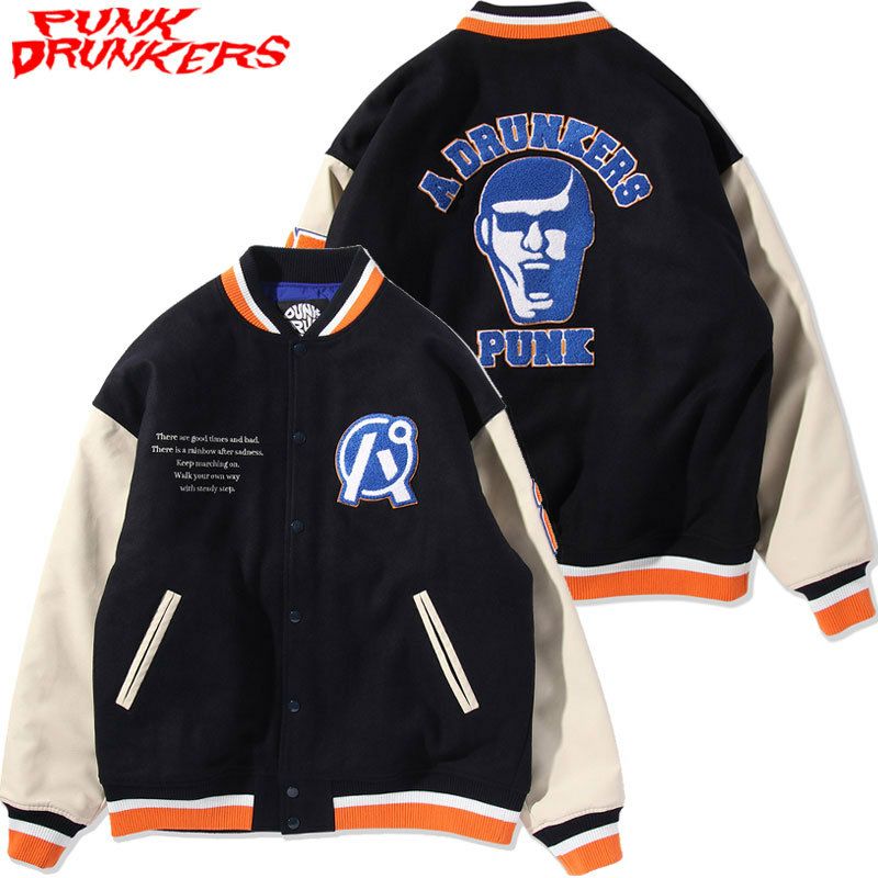 パンクドランカーズ PUNK DRUNKERS A DRUNKERS PUNKスタジャン(NAVY