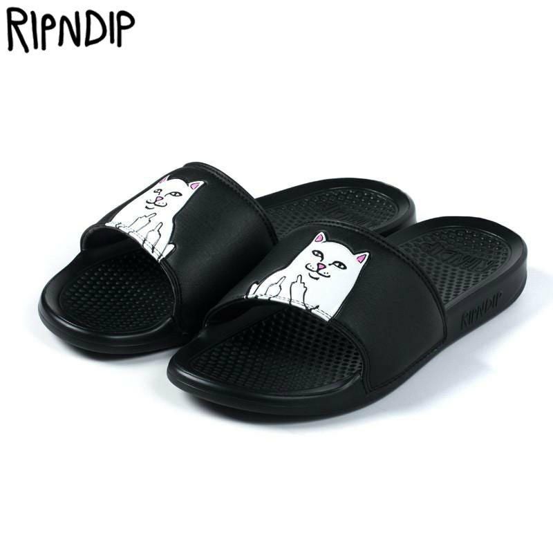 RIPNDIP サンダル リップンディップ RIPNDIP LORD NERMAL SLIDES(BLACK) | 大阪心斎橋