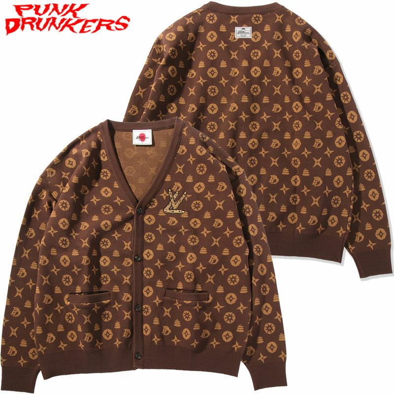 パンクドランカーズ PUNK DRUNKERS 指トンカーディガン(BROWN) | 大阪