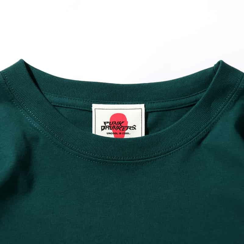 パンクドランカーズ PUNK DRUNKERS 驚愕髑髏BIGロンTEE(B.GREEN
