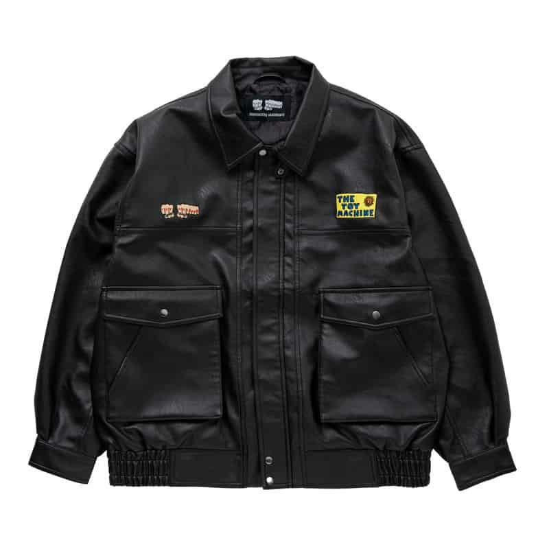 トイマシーン TOY MACHINE FAUX LEATHER JACKET(BLACK) | 大阪心斎橋