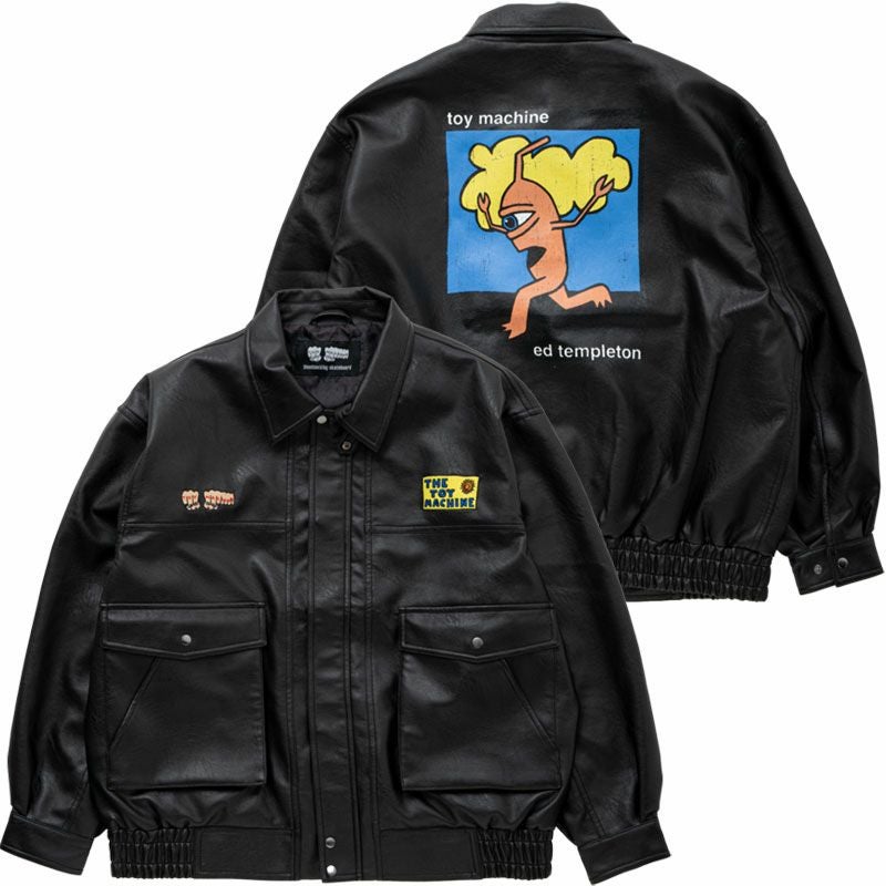 トイマシーン TOY MACHINE FAUX LEATHER JACKET(BLACK) | 大阪心斎橋