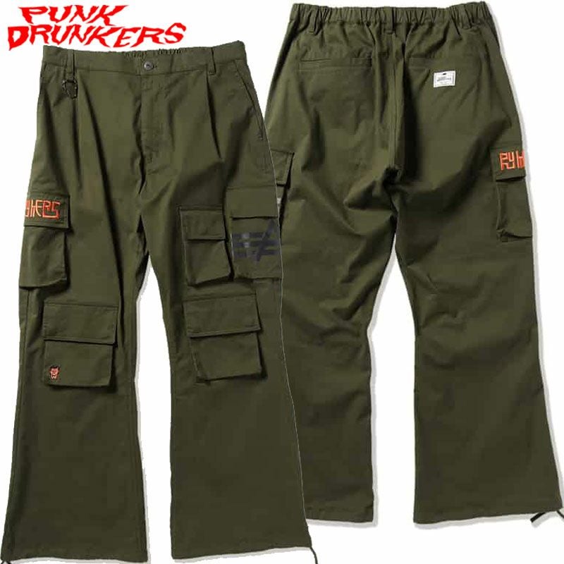 パンクドランカーズ PUNK DRUNKERS 9Pミリタリーパンツ(KHAKI) | 大阪