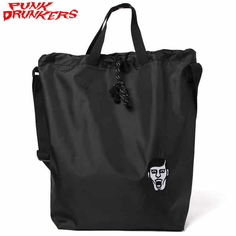 パンクドランカーズ PUNK DRUNKERS あいつパッカブルトートBAG(BLACK
