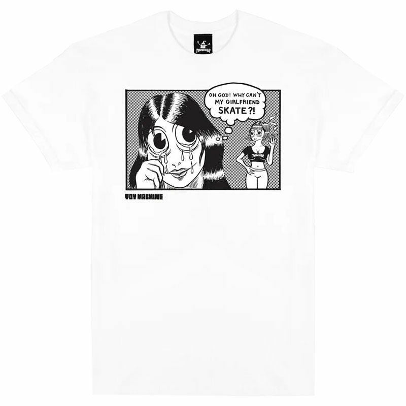 スラッシャー THRASHER THR×TOY MACHINE GIRLFRIEND S/S TEE(WHITE