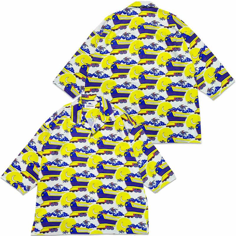 ヘッドグーニー HEADGOONIE FLYING FUTURE TRAIN ALOHA SHIRTS(MULTI