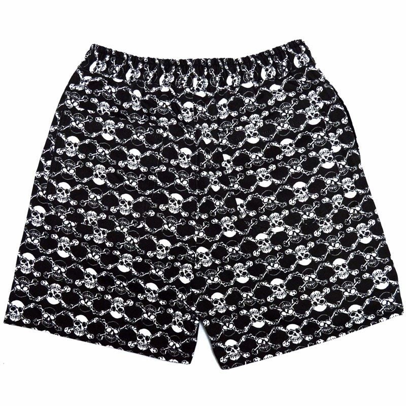 ライフズアビーチ Life's A Beach ELASTIC SHORTS SKULL(BLACK/WHITE