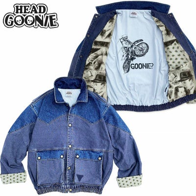 ヘッドグーニー HEADGOONIE 1985 TIMETRAVELERS BOMBER JACKET(INDIGO 