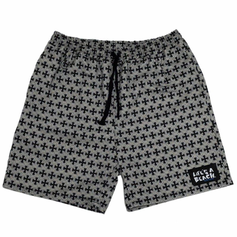 ライフズアビーチ Life's A Beach WARP別注 ELASTIC SHORTS IRON CROSS