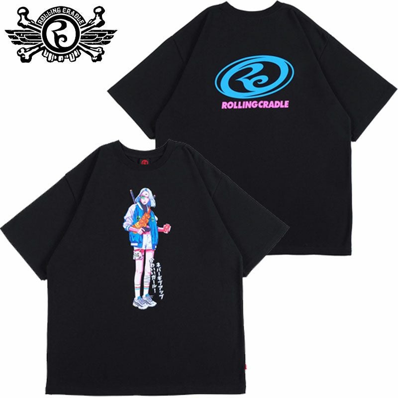 ローリングクレイドル ROLLING CRADLE KAWAII GIRL TEE(BLACK) | 大阪