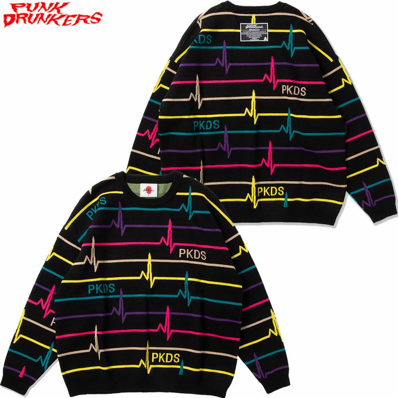 パンクドランカーズ PUNK DRUNKERS 心電図ニット (COLORFUL) | 大阪