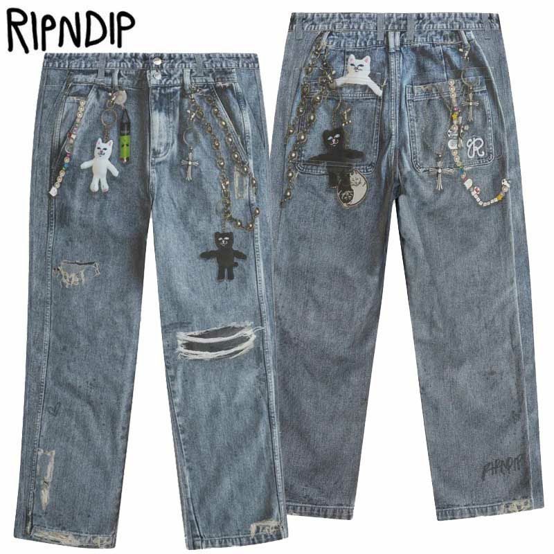 リップンディップ RIPNDIP REAL STRAIGHT LEG DENIM PANTS(LIGHT WASH リップンディップ RIPNDIP REAL STRAIGHT LEG DENIM PANTS(LIGHT WASH