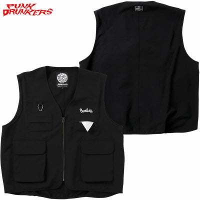 パンクドランカーズ PUNK DRUNKERS Wティッシュベスト (BLACK) | 大阪 