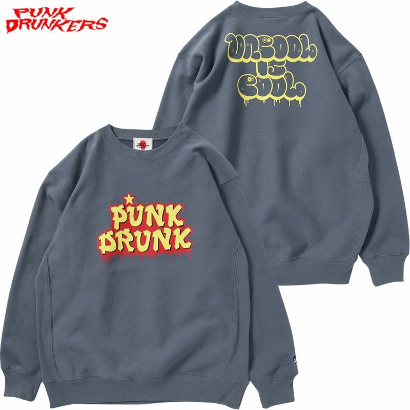 パンクドランカーズ PUNK DRUNKERS パンクドスタイルトレーナー(S.BLUE