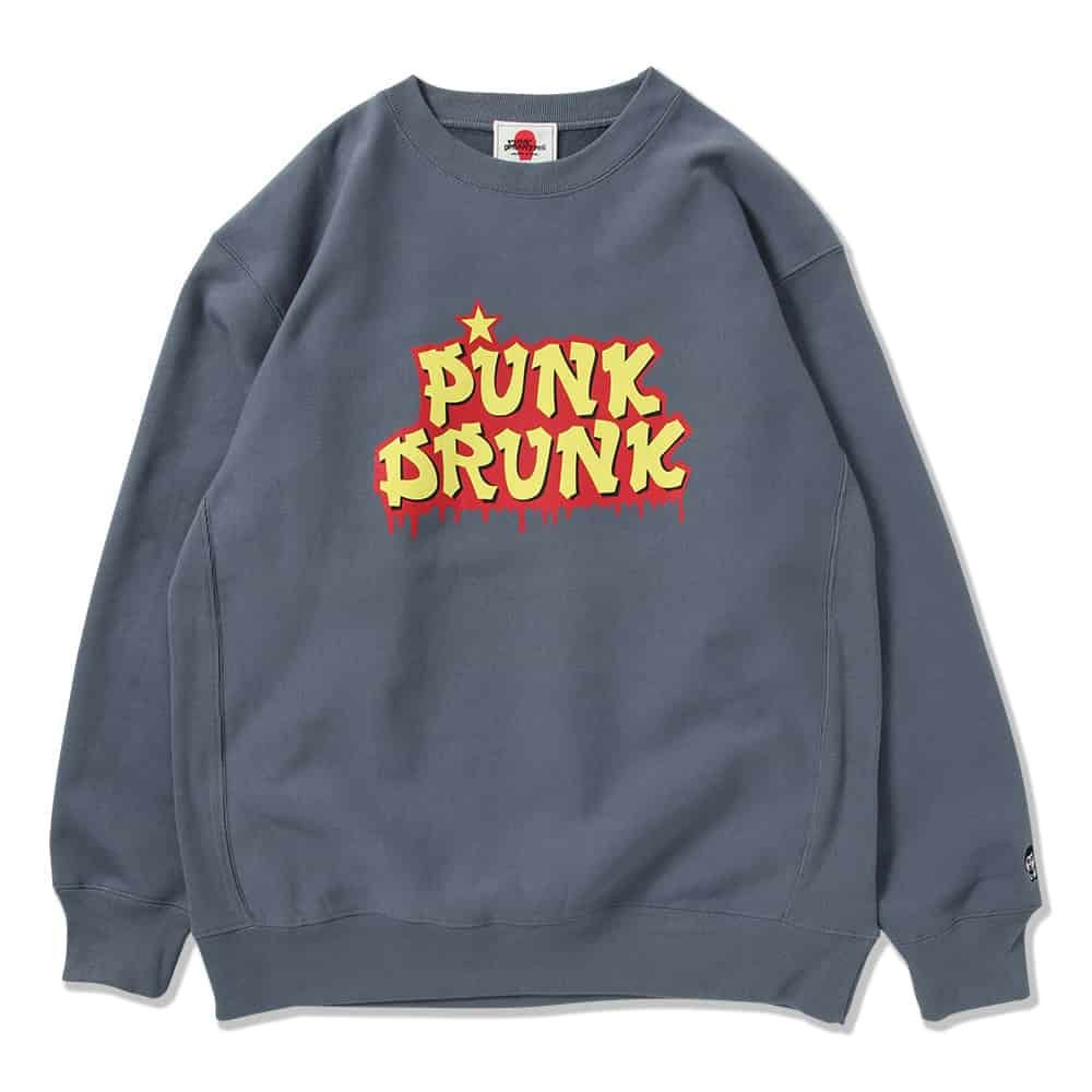 パンクドランカーズ PUNK DRUNKERS パンクドスタイルトレーナー(S.BLUE