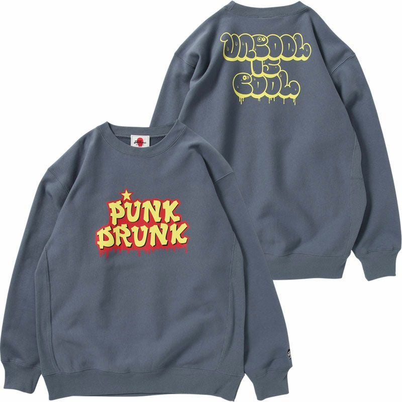 パンクドランカーズ パンクのひひひトレーナー パンクドランカーズ PUNK DRUNKERS パンクドスタイルトレーナー(S.BLUE