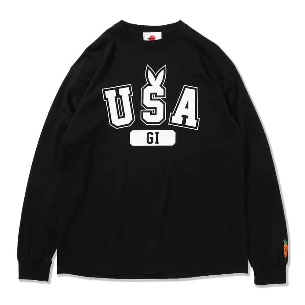パンクドランカーズ PUNK DRUNKERS USAGIロンTEE(BLACK) | 大阪心斎橋