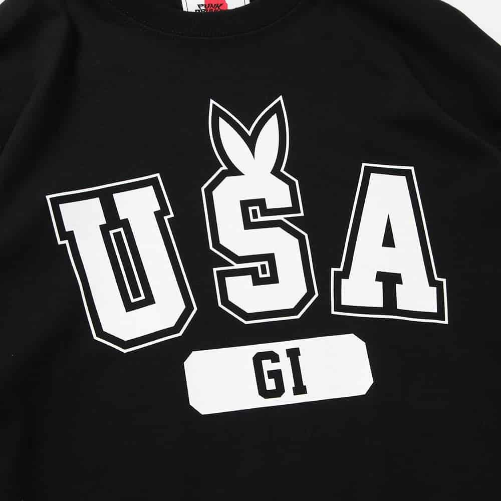 パンクドランカーズ PUNK DRUNKERS USAGIロンTEE(BLACK) | 大阪心斎橋