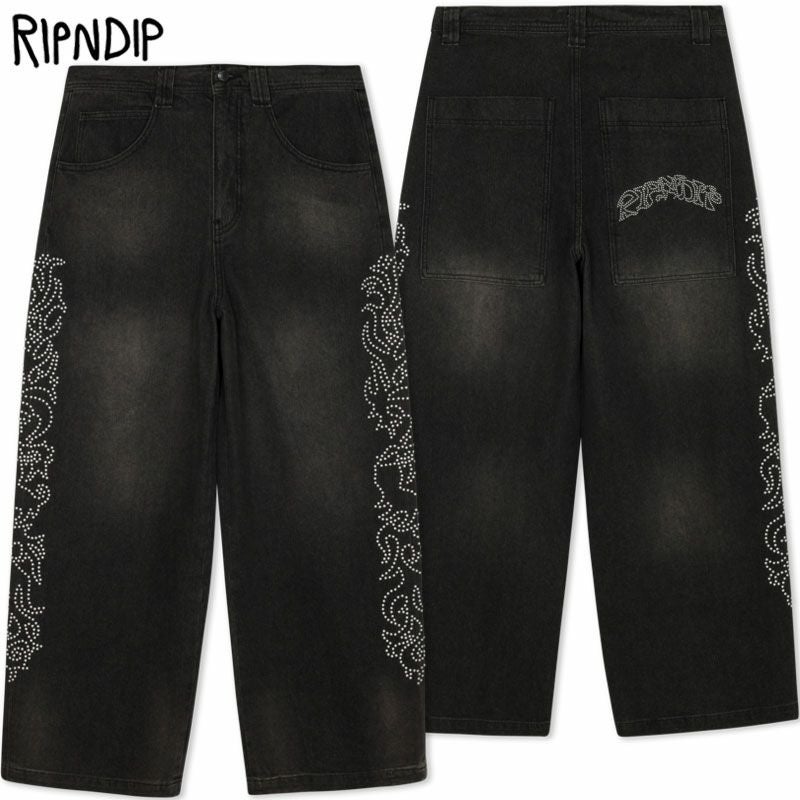 パンツ RIPNDIP PRETTY FLACKO EXTRAWIDELEG PANTS リップンディップ RIPNDIP PRETTY FLACKO EXTRA WIDE LEG PANTS(BLACK