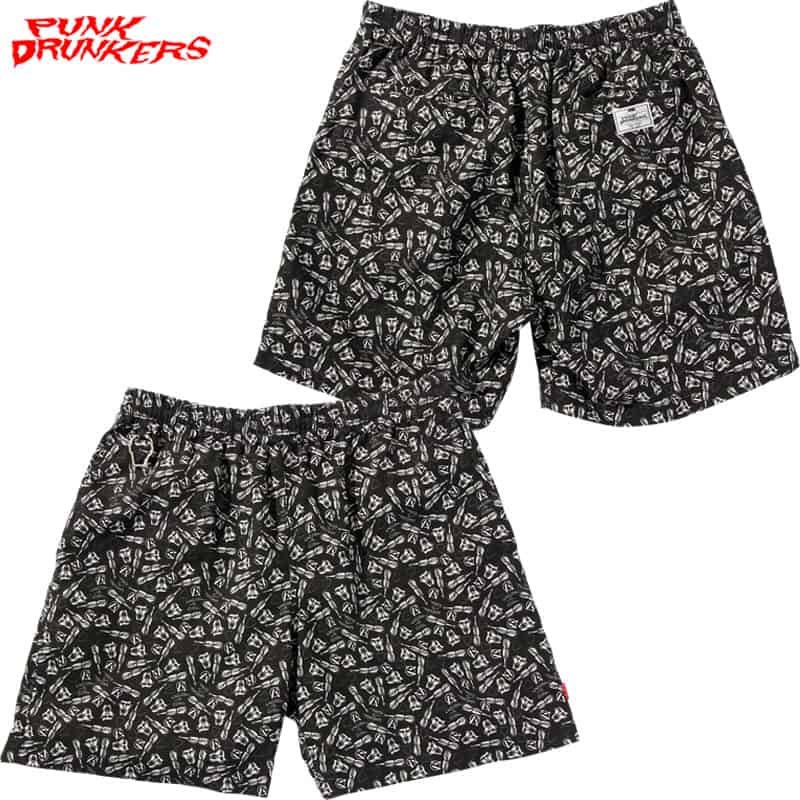 パンクドランカーズ PUNK DRUNKERS 超総柄ショーツ(BLACK) | 大阪