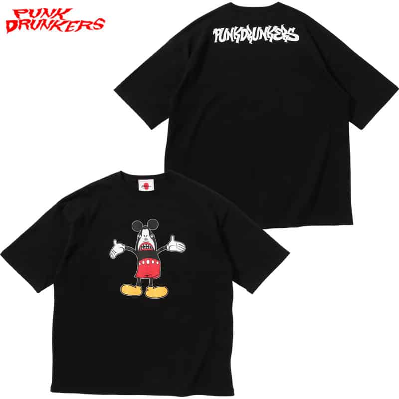 パンクドランカーズ PUNK DRUNKERS 鮫ねずみBIG.TEE(BLACK) | 大阪