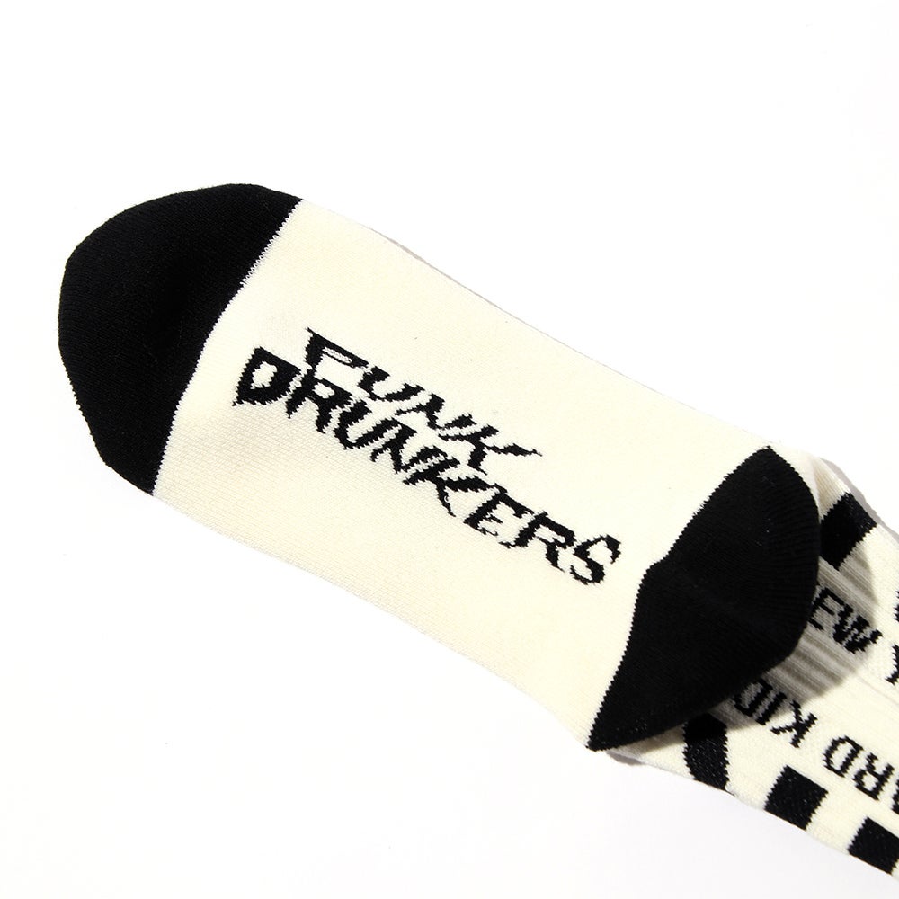 パンクドランカーズ PUNK DRUNKERS NewYork Hard Kids靴下(WHITE
