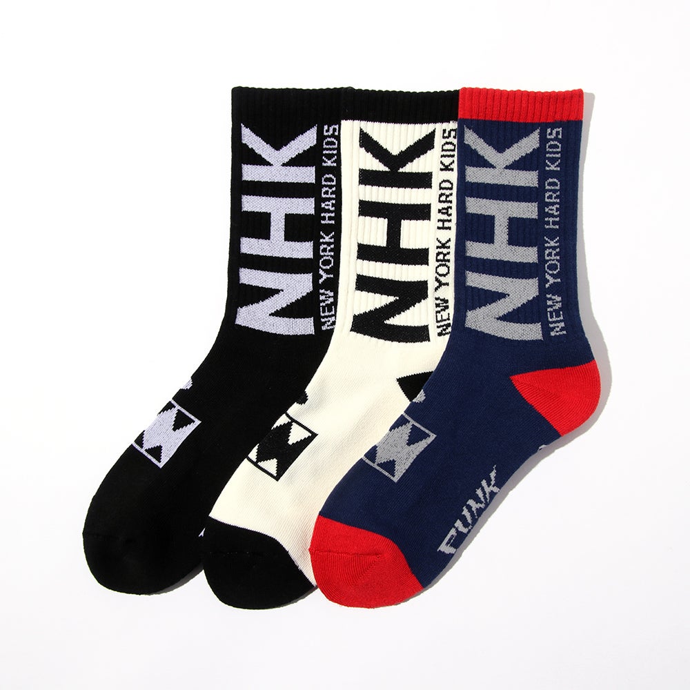 パンクドランカーズ PUNK DRUNKERS NewYork Hard Kids靴下(WHITE