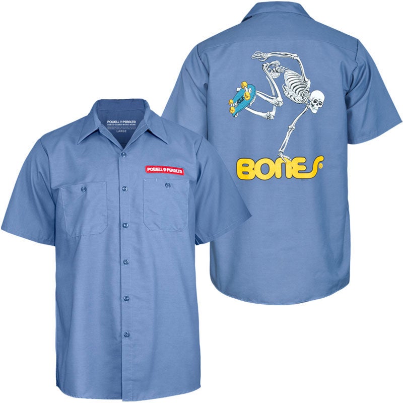 パウエルペラルタ POWELL PERALTA Skateboard Skeleton Work Shirt