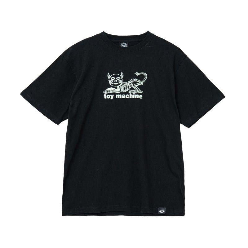 トイマシーン TOY MACHINE DEVIL CAT SKELTON SS TEE(GLOW IN THE DARK