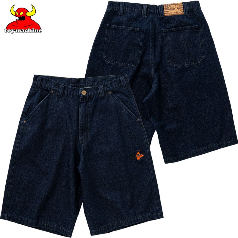 トイマシーン TOY MACHINE SECT EYE DENIM SHORT PANTS(DARK WASH