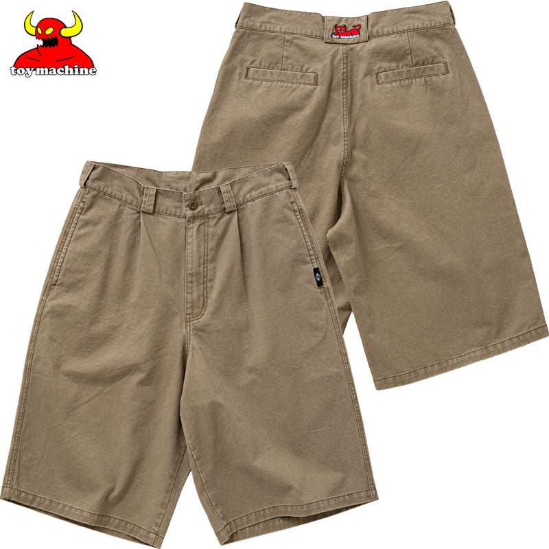 トイマシーン TOY MACHINE DEVIL CAT TWILL WORK SHORT PANTS(BEIGE