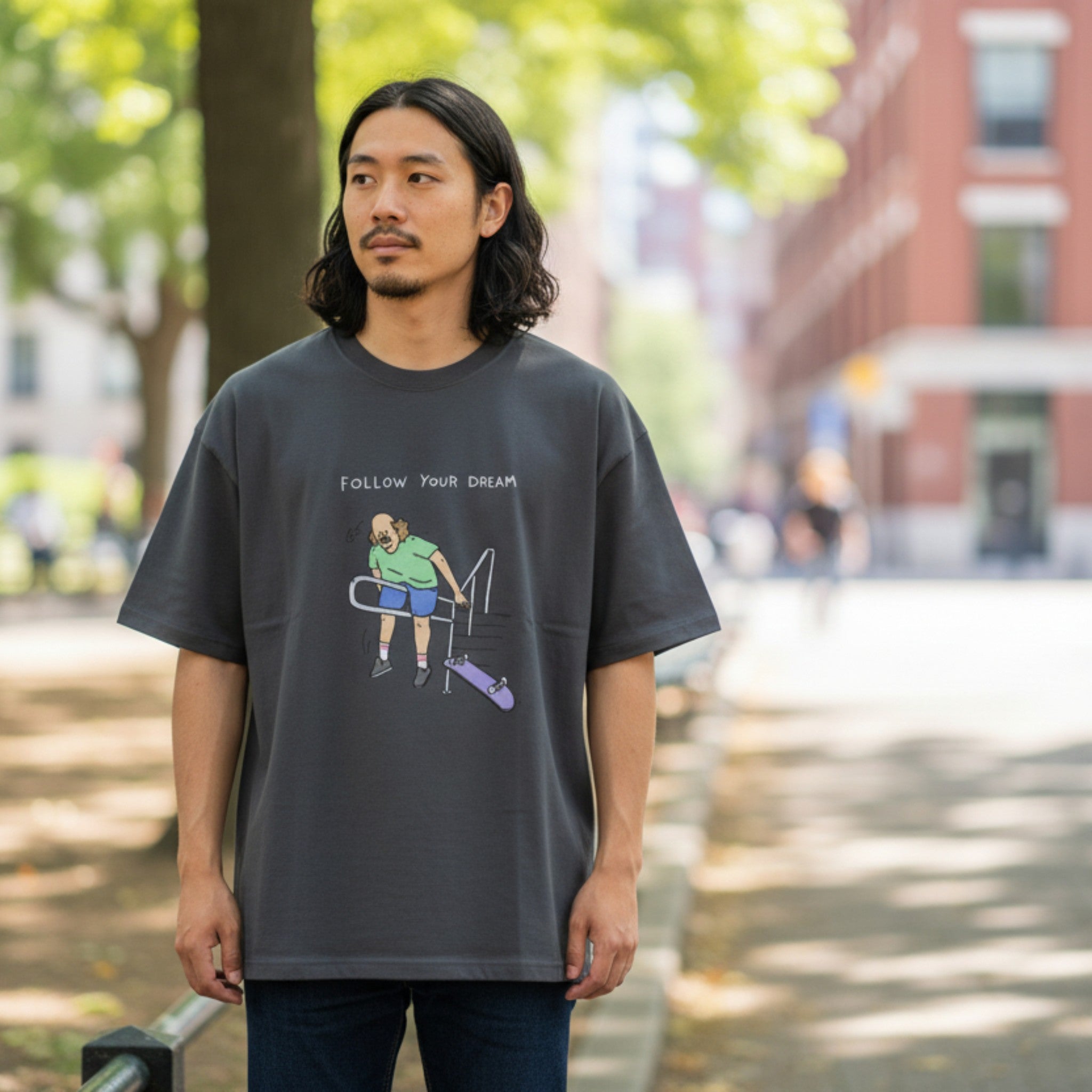 ブラザーマール BROTHER MERLE FOLLOW YOUR DREAM T-SHIRT(CHARCOAL