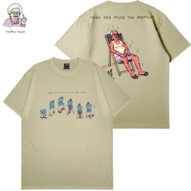 ブラザーマール BROTHER MERLE 日焼けすぎ オジサン T-SHIRT(G/BEIGE