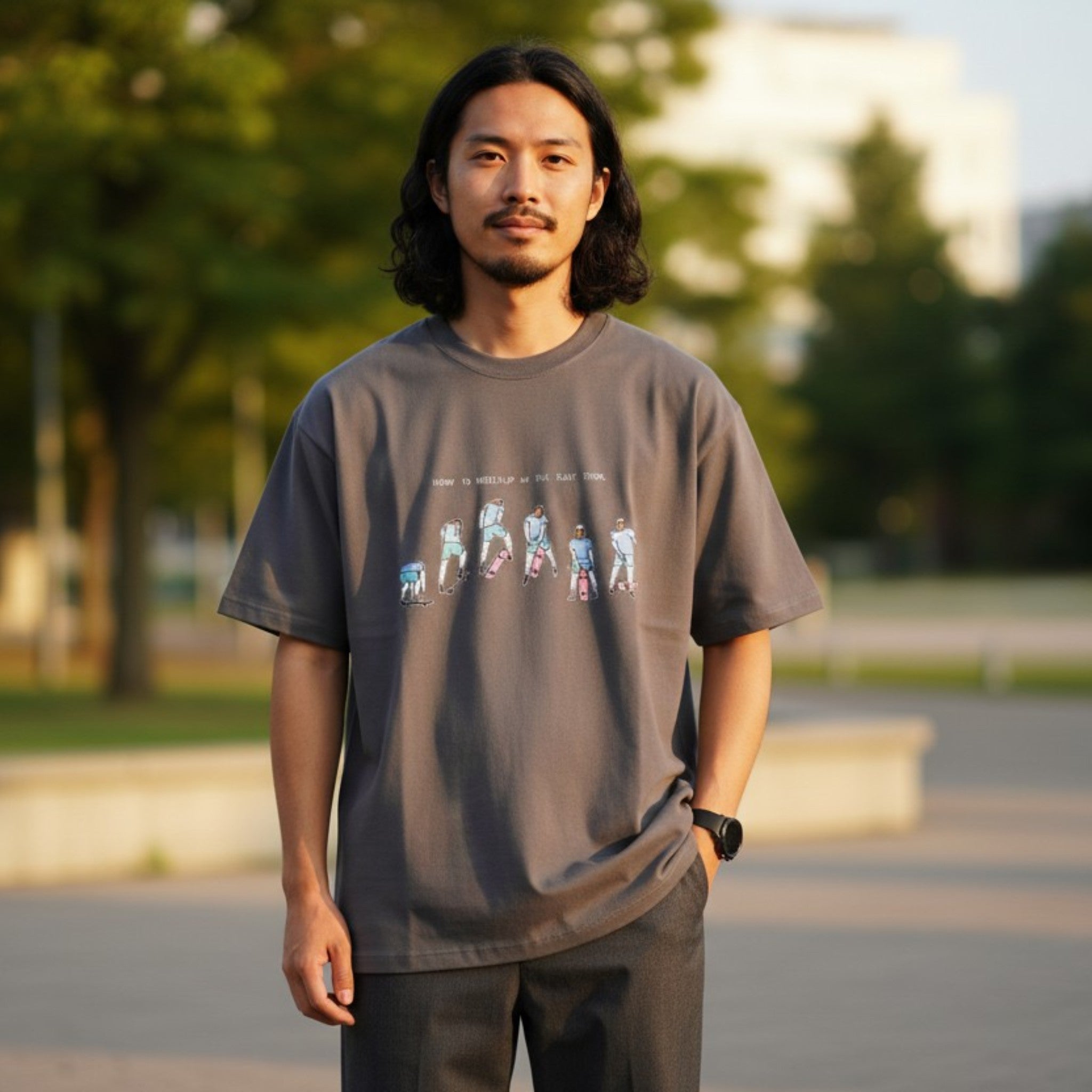 ブラザーマール BROTHER MERLE 日焼けすぎ オジサン T-SHIRT(G/BEIGE