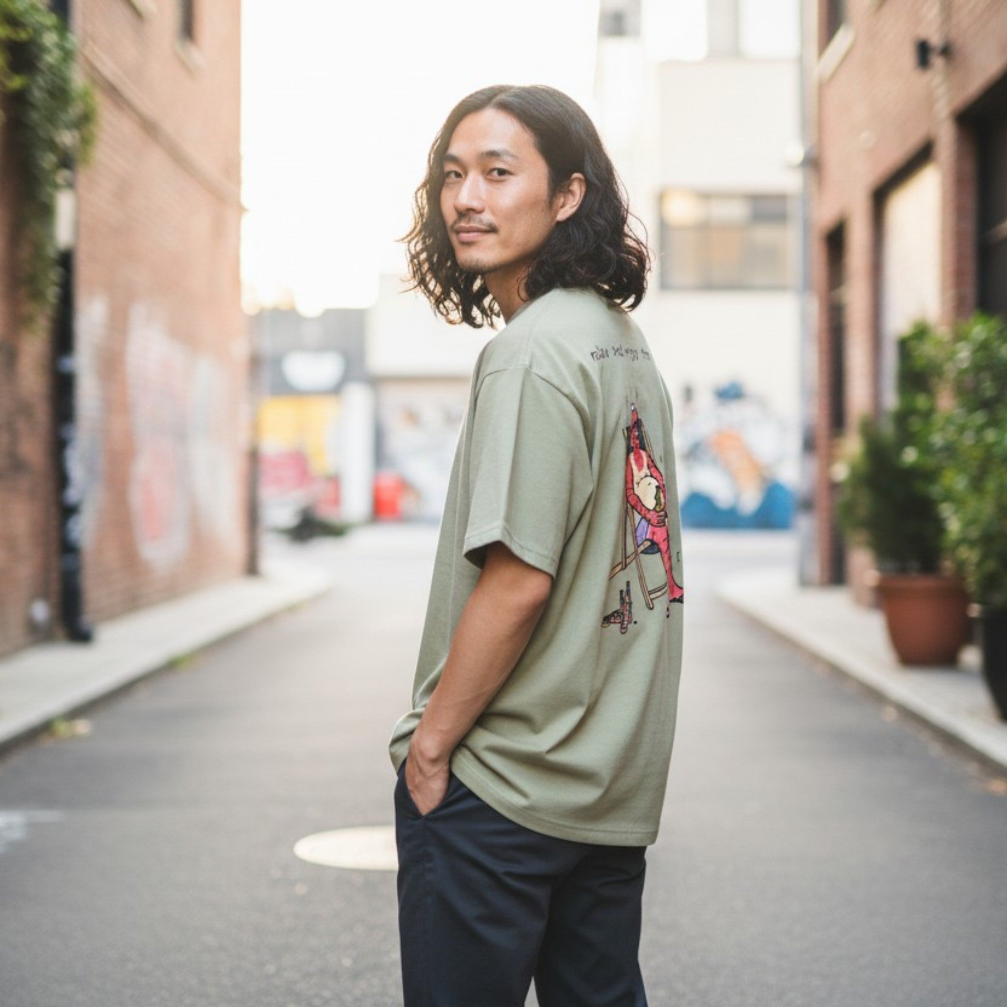 ブラザーマール BROTHER MERLE 日焼けすぎ オジサン T-SHIRT(G/BEIGE