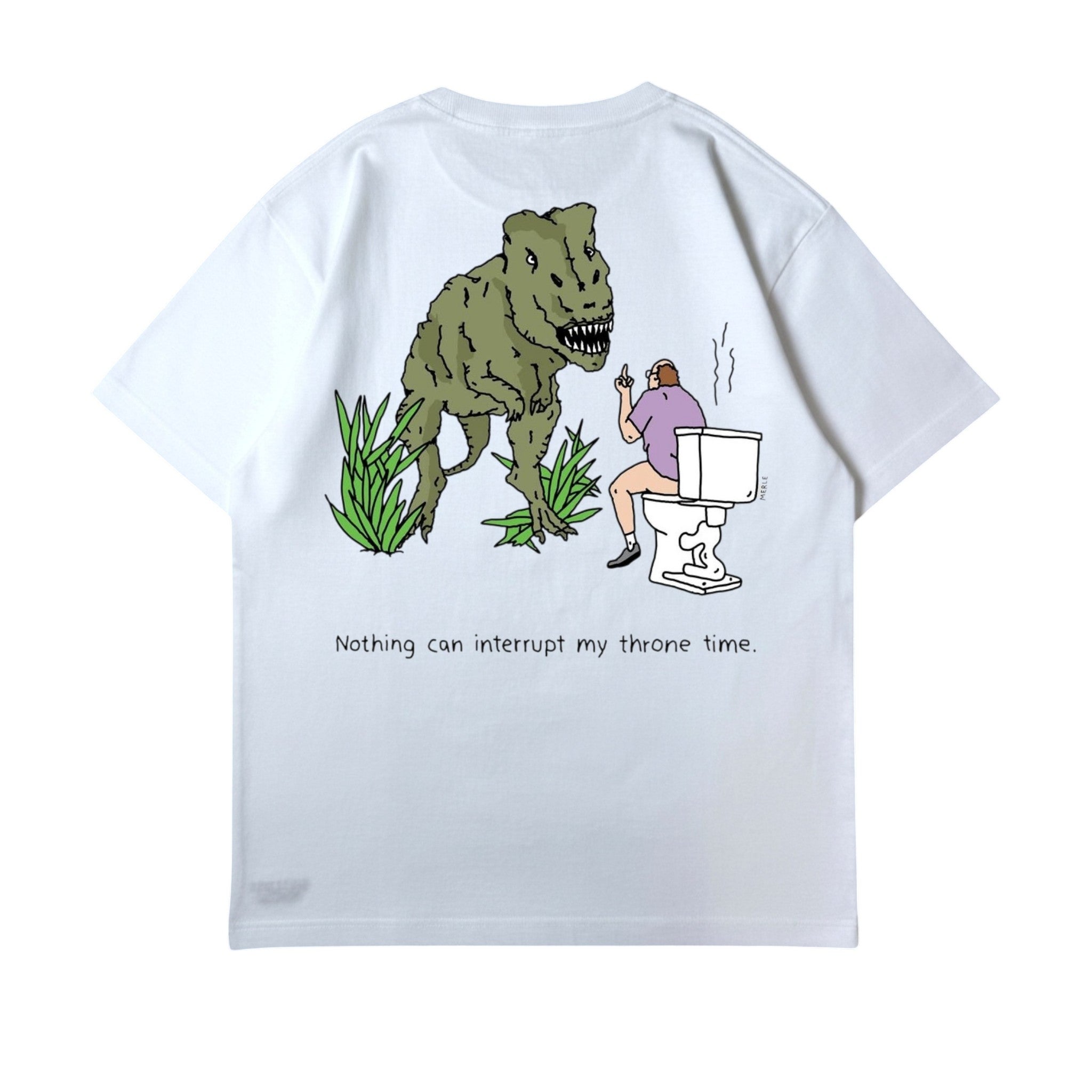 ブラザーマール BROTHER MERLE DINOSAUR TOILET F○CK T-SHIRT(O/WHITE