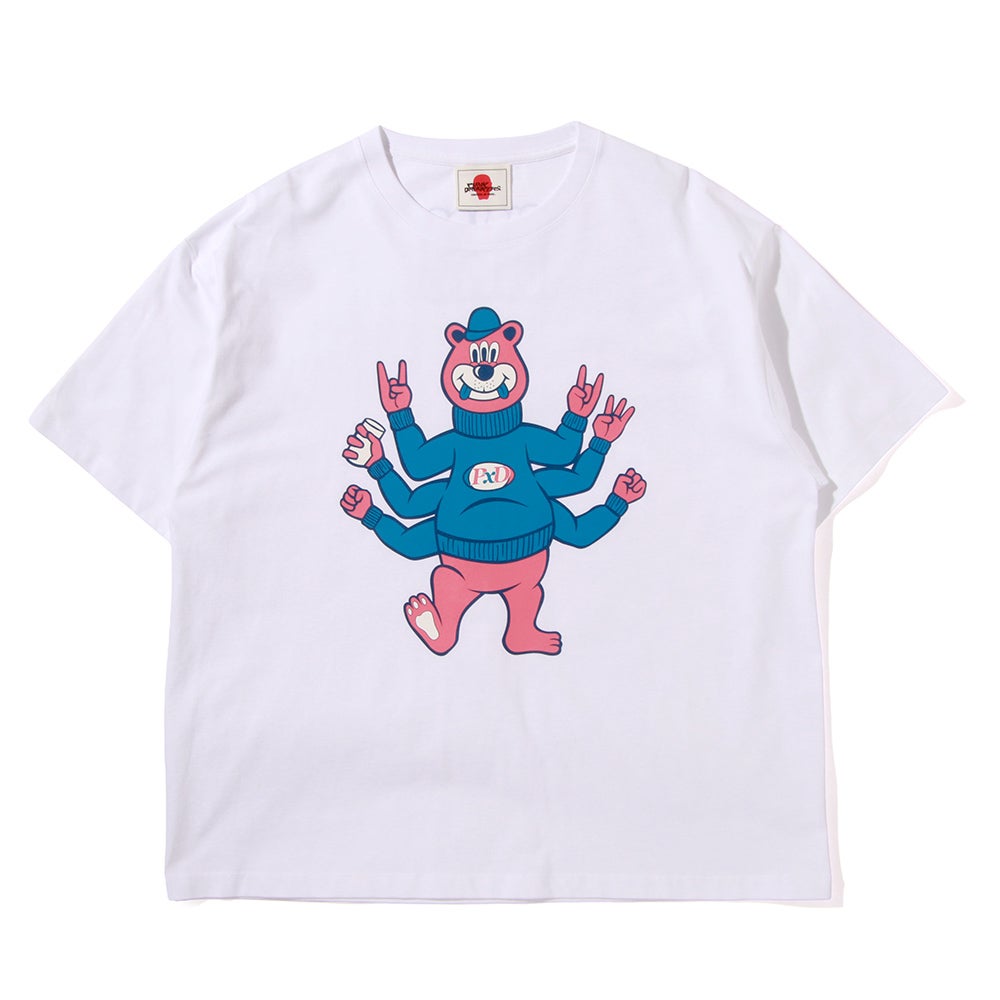 パンクドランカーズ PUNK DRUNKERS 阿修羅くまちゃんBOX.TEE(WHITE