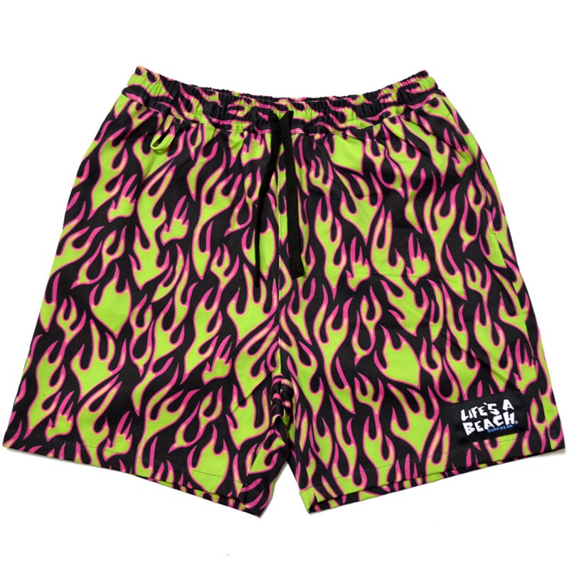 ライフズアビーチ Life's A Beach WARP別注 ELASTIC SHORTS FIRE FRAME