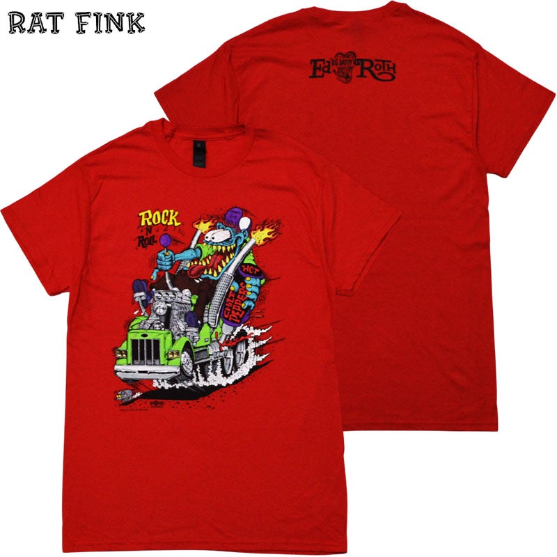 RATFINK ラットフィンク Rat N Roll TEE(RED) | 大阪心斎橋アメリカ村