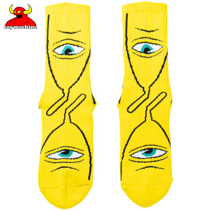 トイマシーン TOY MACHINE SECT ASYMMETRICAL SOCKS(YELLOW) | 大阪
