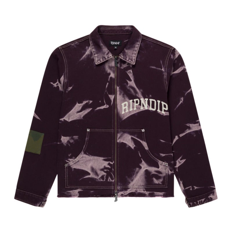 リップンディップ RIPNDIP SKY LINE WORK JACKKET(DARK PLUM WASH